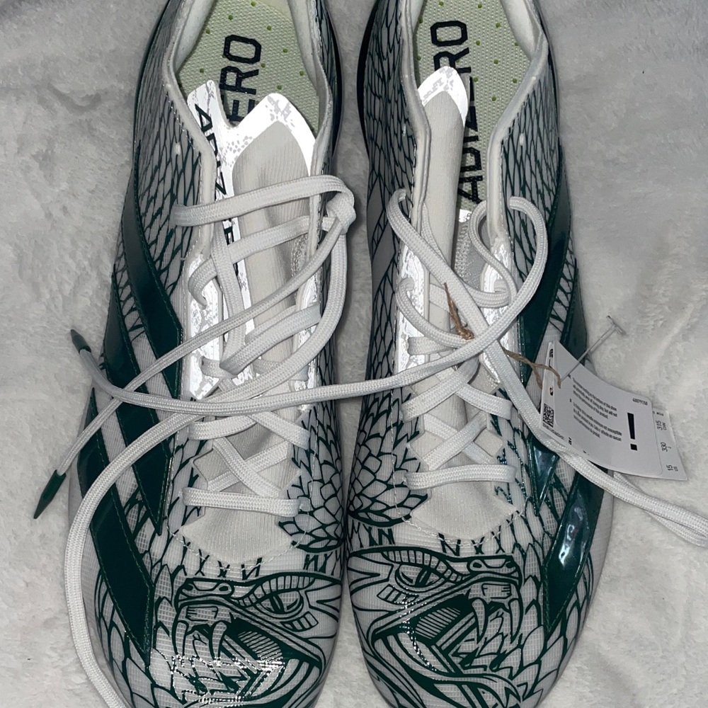 adidas White and Green Athletic Shoes